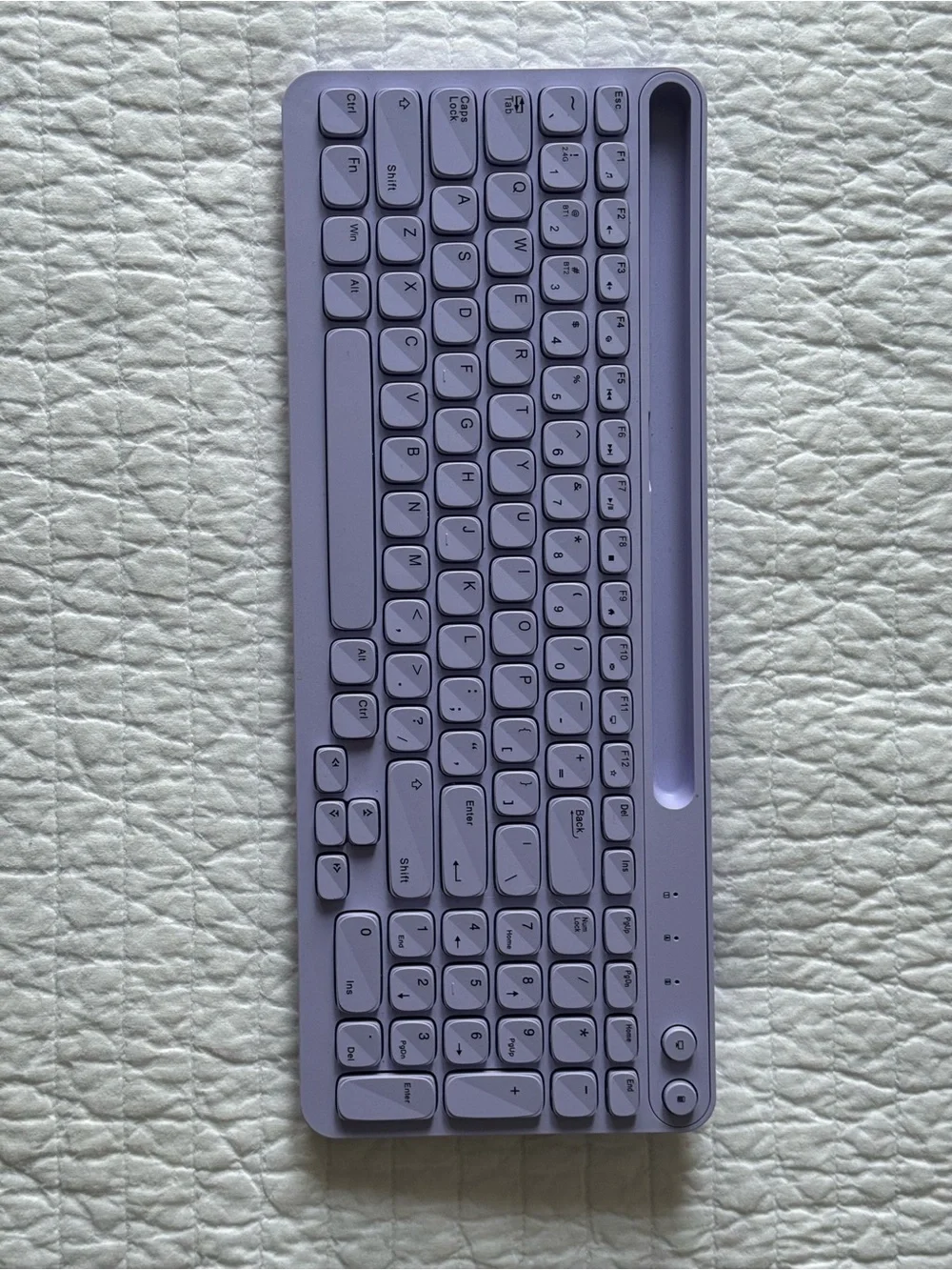Wireless Lavender Bluetooth Keyboard with Device Stand